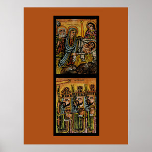 Poster Icône de la Nativité éthiopienne