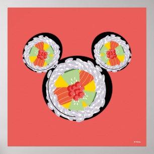 Poster Icône de sushi Mickey