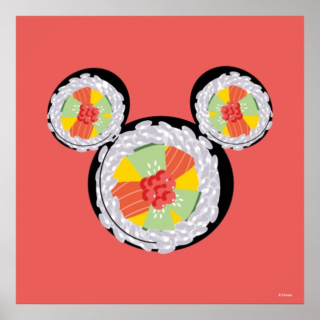 Poster Icône de sushi Mickey (Devant)