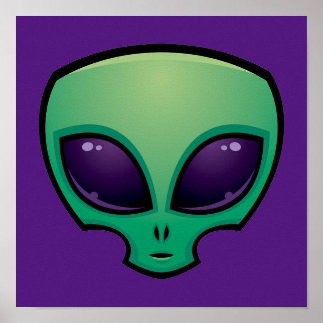 Poster Icône de tête de l'Alien (Devant)