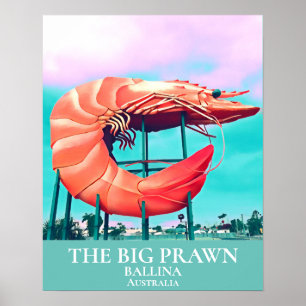 Poster Icône de voyage Big Prawn Ballina Australie