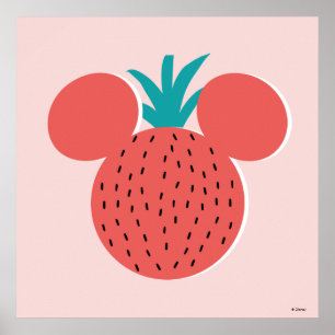 Poster Icône fraise Mickey