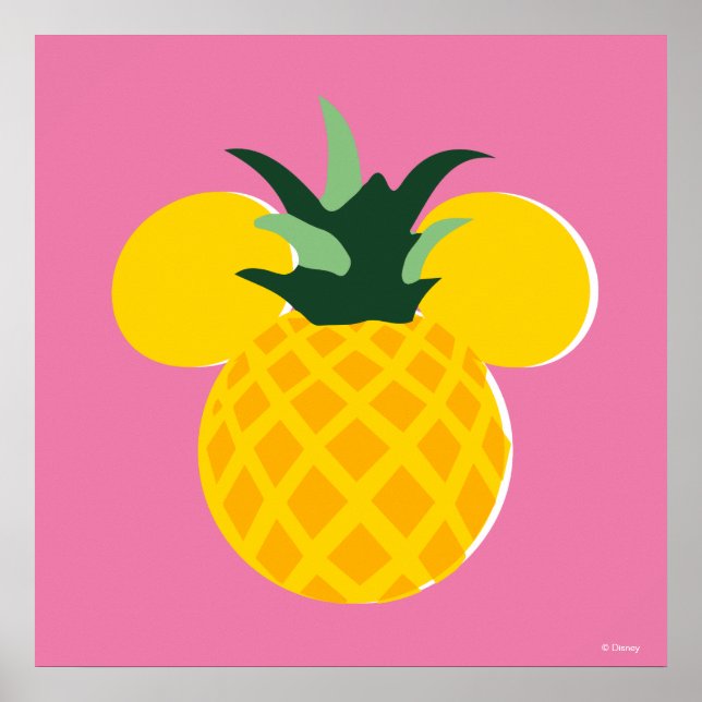 Poster Icône Mickey Mouse Ananas (Devant)