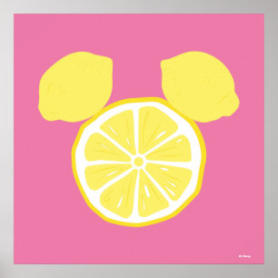 Poster Icône Mickey Mouse Citron