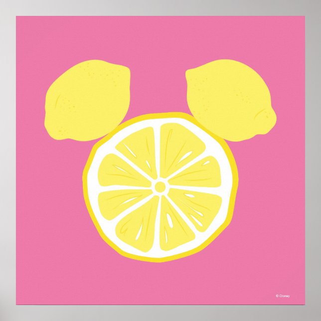 Poster Icône Mickey Mouse Citron (Devant)