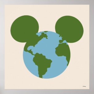 Poster Icône Mickey Terre