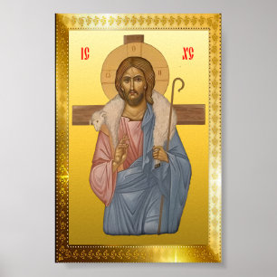 Poster icône orthodoxe de Jésus-Christ