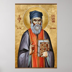 Poster Icône orthodoxe de St. Bessarion l'Agathonite