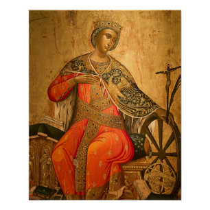 Poster Icône orthodoxe de Ste Catherine d'Alexandrie