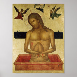 Poster Icône représentant le Christ dans le tombeau