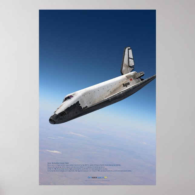 Poster Icône spatiale soviétique : rentrée de Bourane (Devant)