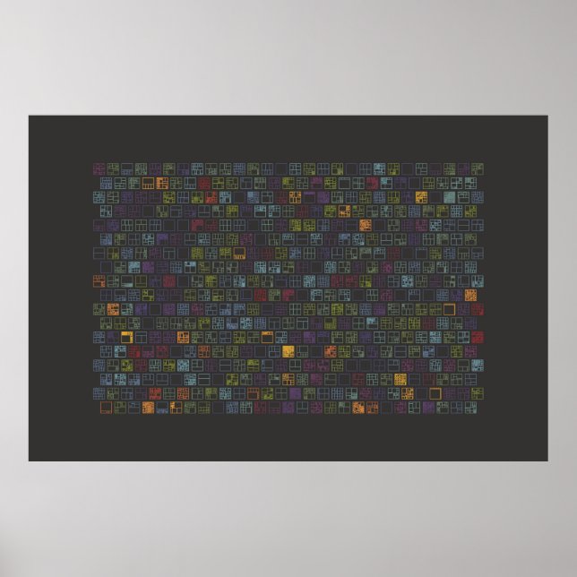 Poster Iconographie Data Art - Blocs (Devant)