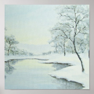 Poster Icy Winter Landcape Fine Art Imprimer