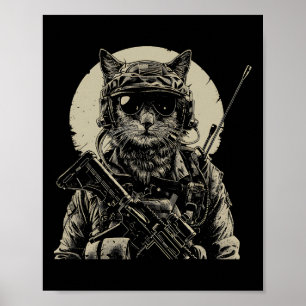 Poster ID cadeau de soldat de vétéran de l'appareil tacti