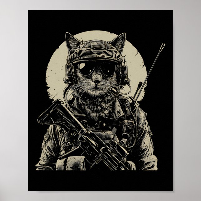 Poster ID cadeau de soldat de vétéran de l'appareil tacti (Devant)