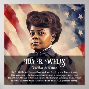 Poster Ida B Wells Salle de classe du Mois de l'histoire
