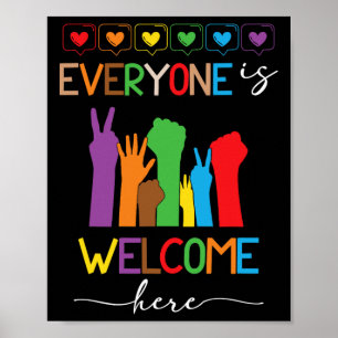 Poster Idaho Enseignant Tout Le Monde Est Bienvenue Ici H