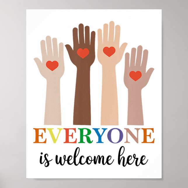 Poster Idaho Enseignant Tout Le Monde Est Bienvenue Ici L (Devant)