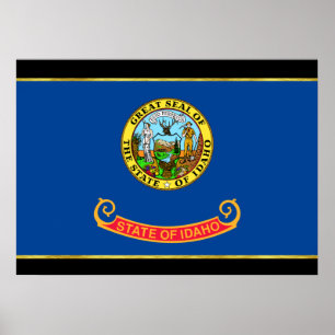 Poster Idaho flag