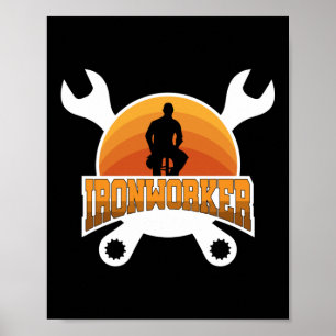 Poster Idée-cadeau de la soudeur de la construction de pl
