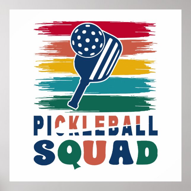 Poster Idée cadeau des joueurs de Pickleball (Devant)