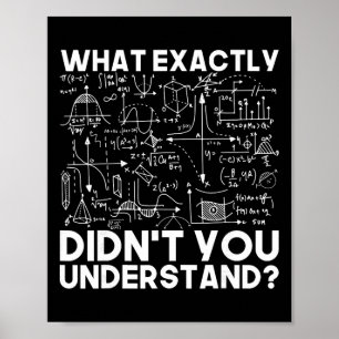 Poster Idée cadeau scientifique drôle physicien maths phy