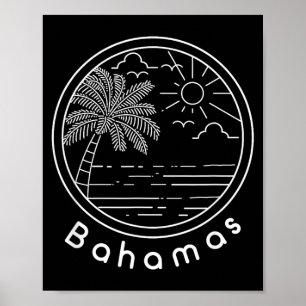 Poster Idée de design de cadeau de drapeau des Bahamas fi