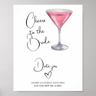 Poster Idées de cocktail rose pour enterrement de vie de
