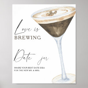 Poster Idées de douche de mariée Espresso Martini pour un