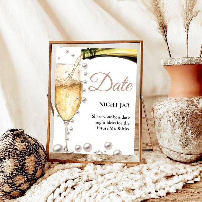 Poster Idées de pancarte pour fête de mariage avec perles (Créateur téléchargé)