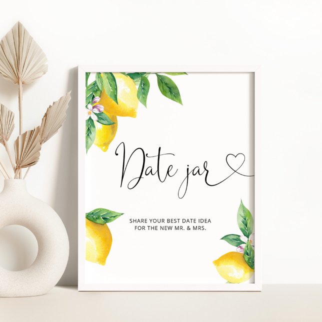Poster Idées de soirée au citron. Pot de date au citron p (Créateur téléchargé)