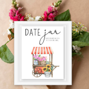 Poster Idées de soirée en amoureux avec des fleurs. Jeu d