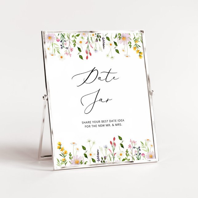 Poster Idées de soirée en amoureux avec des fleurs sauvag (Créateur téléchargé)