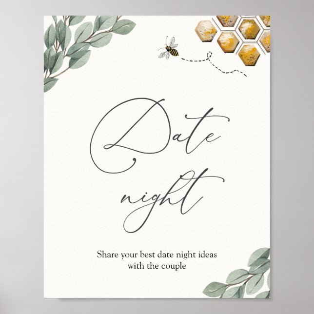Poster Idées de soirée en amoureux Panneau Abeille Eucaly (Devant)