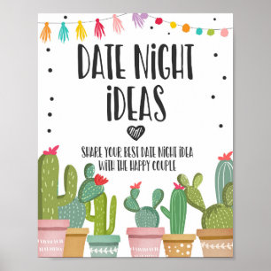 Poster Idées de soirée en amoureux Panneau de table Fiest