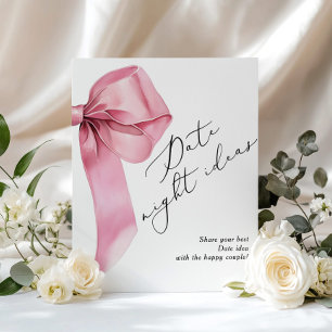 Poster Idées de soirée Pink Bow Elle se marie