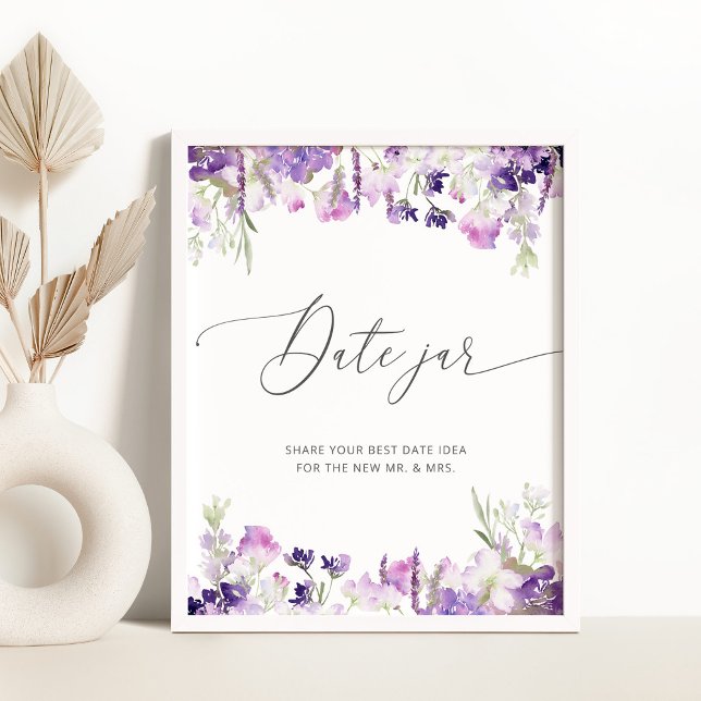 Poster Idées de soirée romantique aux fleurs sauvages lil (Créateur téléchargé)