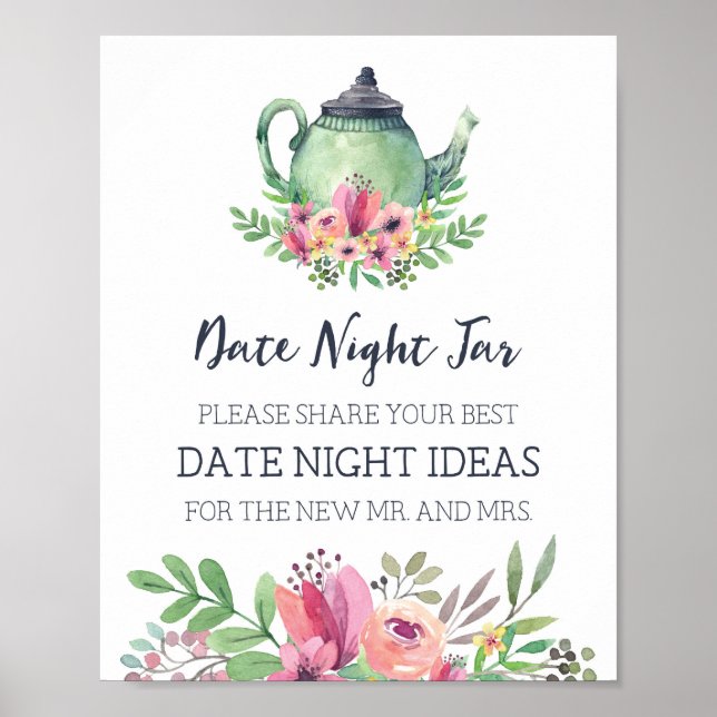 Poster Idées de soirée romantique pour un Tea Party Jeu d (Devant)