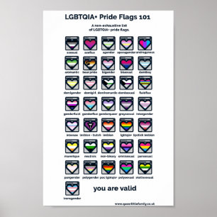 Poster Identificateur des drapeaux de la fierté LGBT
