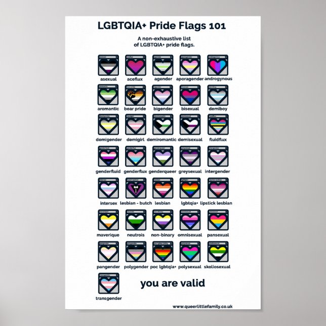 Poster Identificateur des drapeaux LGBT Pride (Devant)