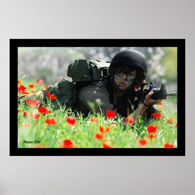 Poster IDF Féminine Au Camouflage (Devant)