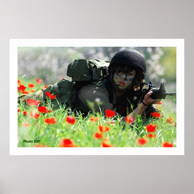 Poster IDF Féminine Au Camouflage (Devant)