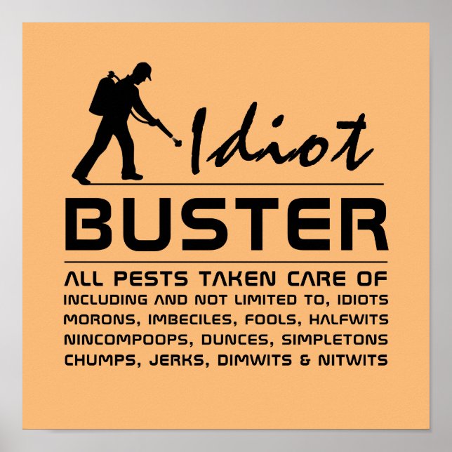 Poster Idiot Buster (Devant)