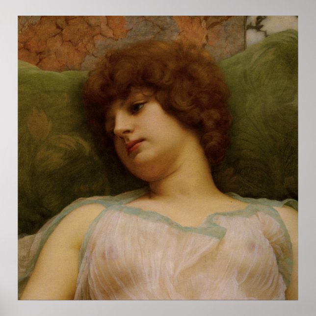 Poster Idle Moments by John William Godward (Devant)