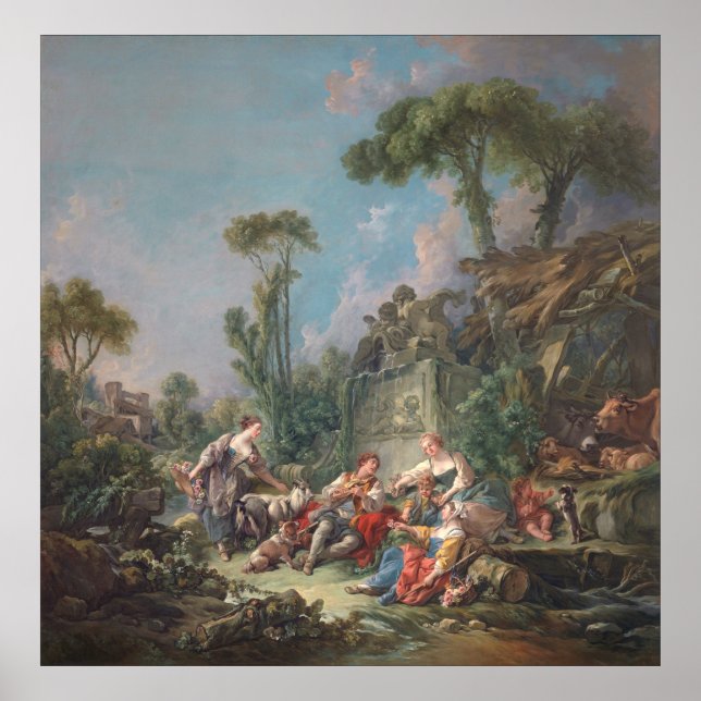 Poster Idyll de Berger - François Boucher (Devant)