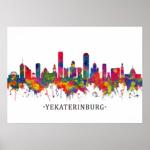 Poster Iekaterinbourg Russie Skyline