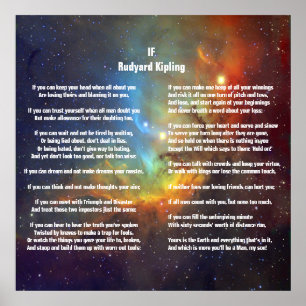Poster If by Rudyard Kipling