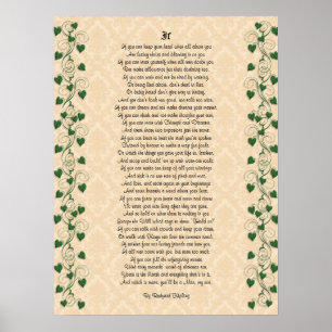 Poster If inspirational poetry by Rudyard Kipling