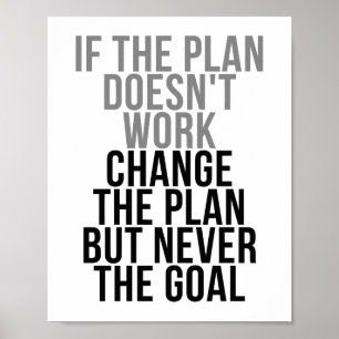 Poster If The Plan Doesn't Work, Change The Plan