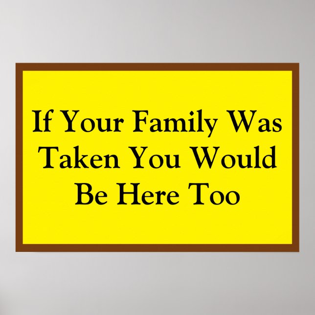 Poster If Your Family Was Taken (Devant)